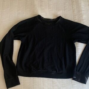 Koral Black Textured Sweatshirt